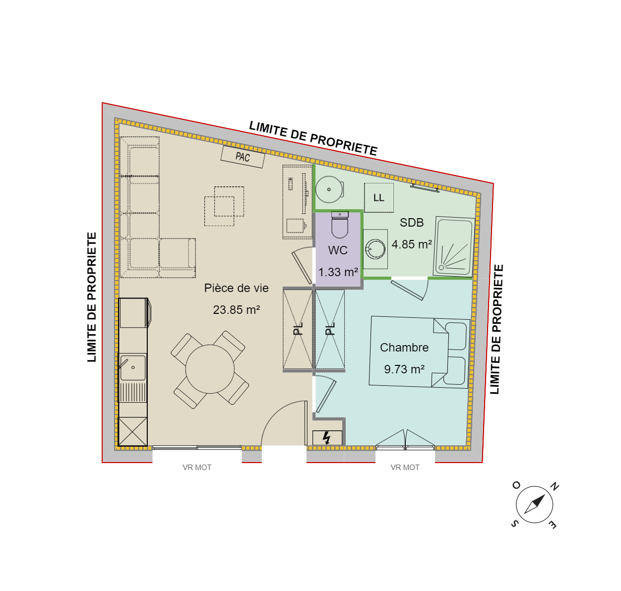 Maison T2 - 40 m² avec terrain 128 m² à TREPT (38) 2