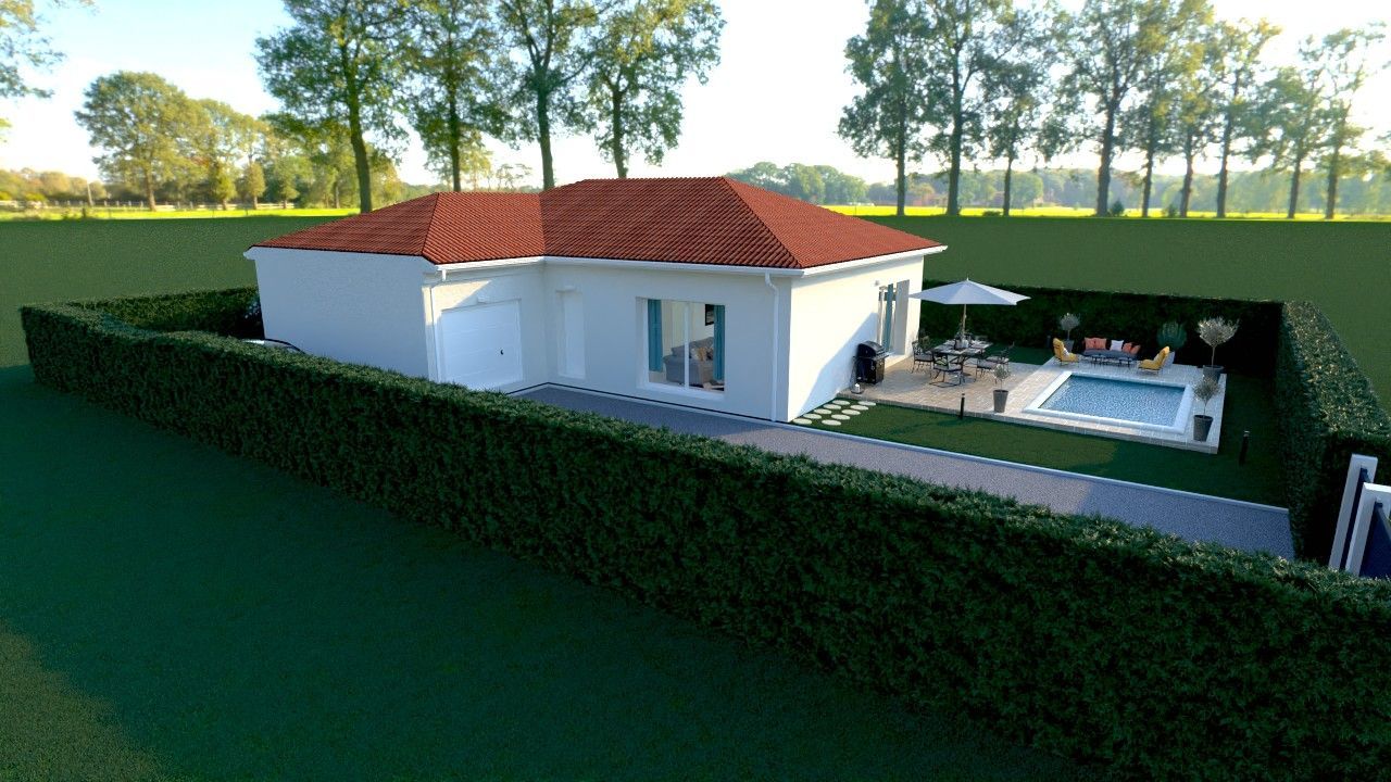 Maison plain pied 95 m² avec terrain de 500 m² à LOYETTES (01) 1
