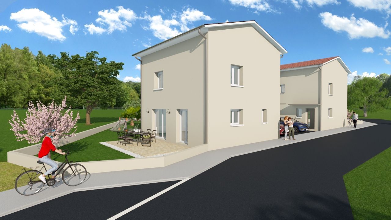 PLEIN CENTRE VILLAGE - Maison 107 m² avec terrain à COLOMBIER-SAUGNIEU (69) 2