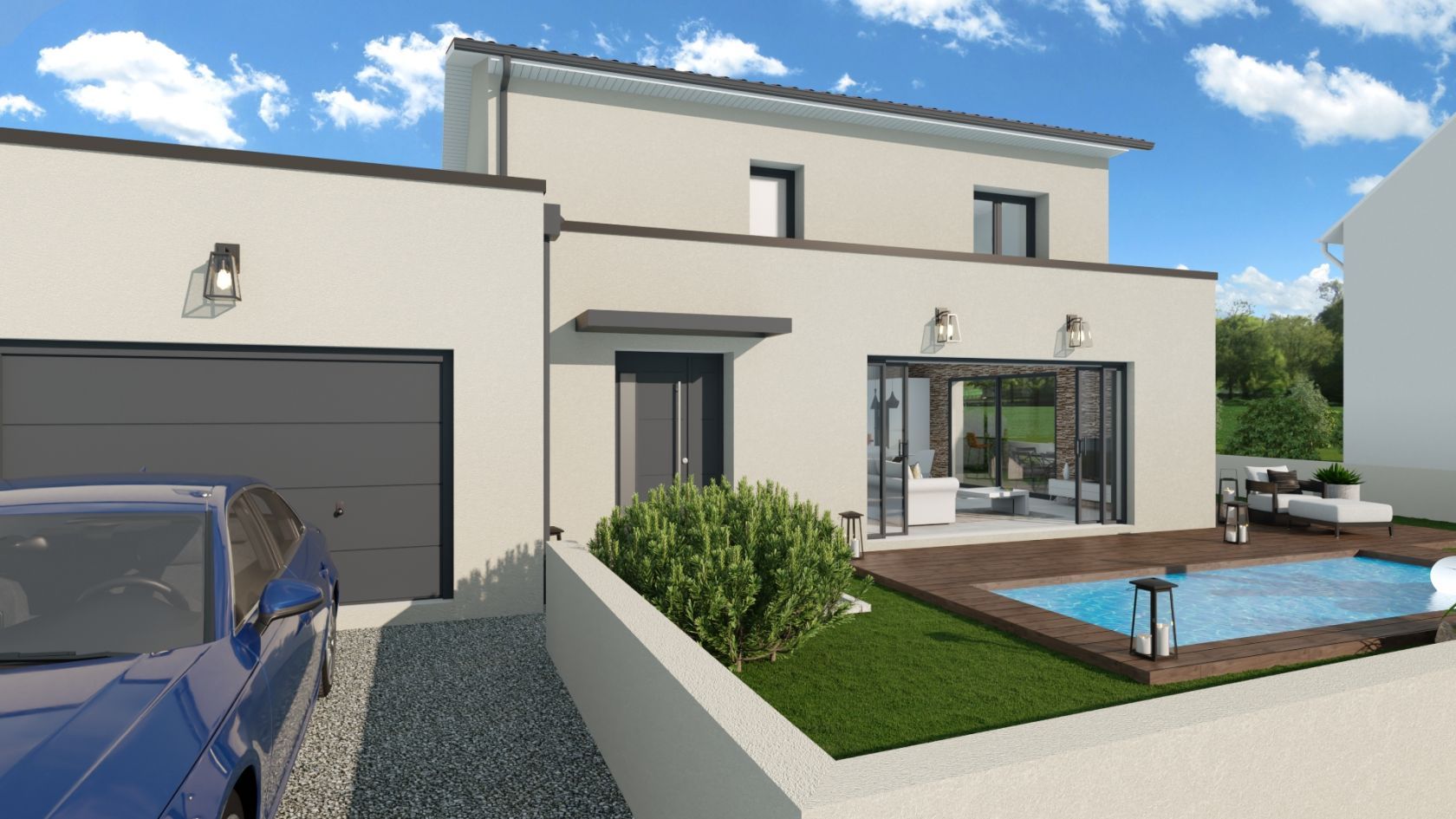 Maison 120 m² avec terrain à NEUVILLE-SUR-SAONE (69) 2