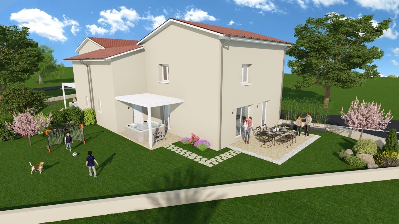 PLEIN CENTRE VILLAGE - Maison 107 m² avec terrain à COLOMBIER-SAUGNIEU (69) 2