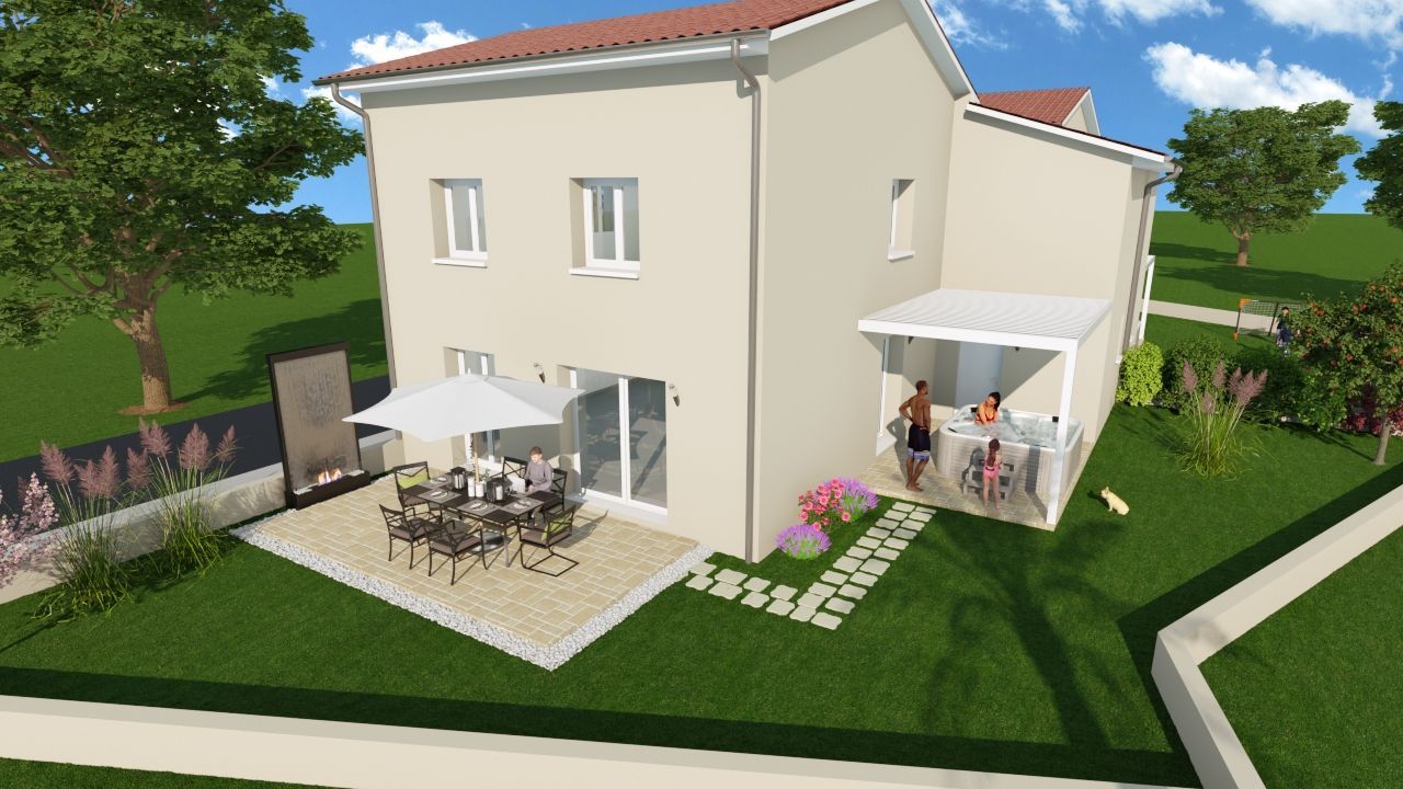 PLEIN CENTRE VILLAGE - Maison 107 m² avec terrain à COLOMBIER-SAUGNIEU (69) 2