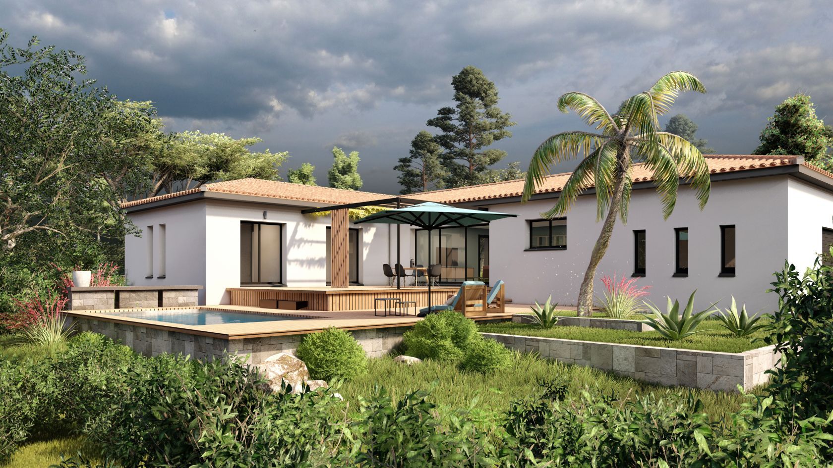 Maison neuve 125 m² à Nages-et-Solorgues (30114)