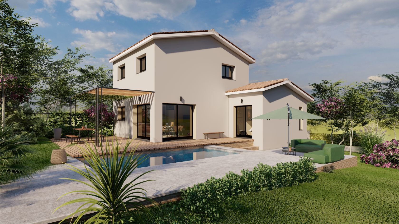 Très belle maison à construire de 92m2 disponible à COMBAILLAUX