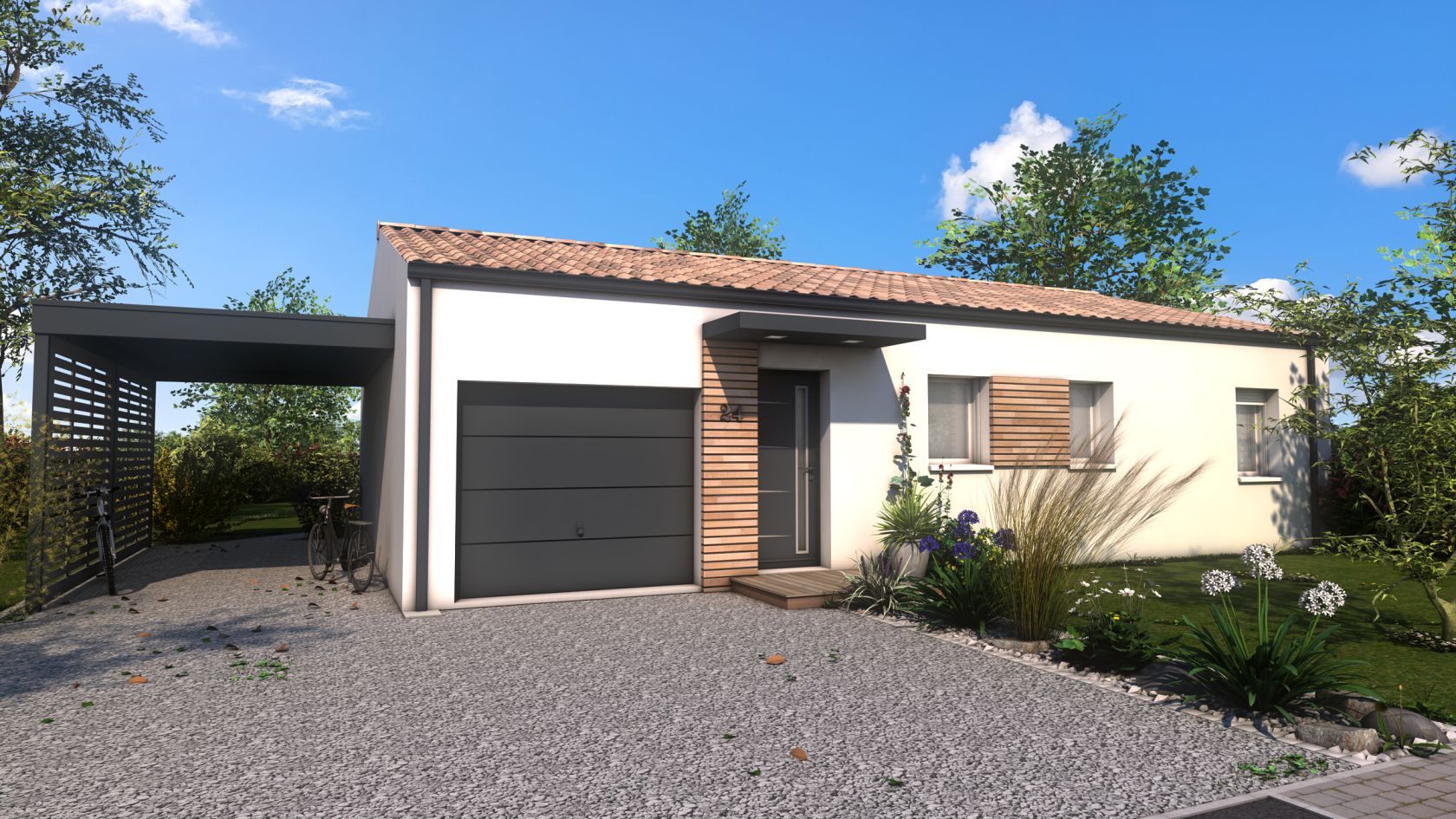 Maison neuve 80 m² à Saint-Germain-de-Lusignan (17500)