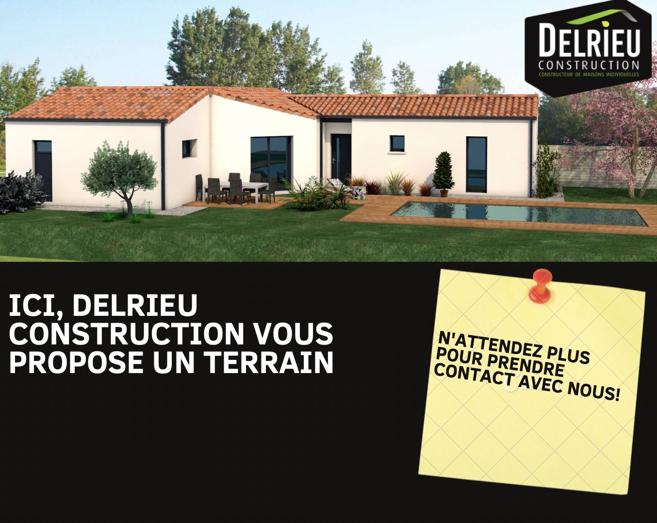 Beau terrain à construire viabilisé en vente à SAINT-JEAN-DE-LIVERSAY