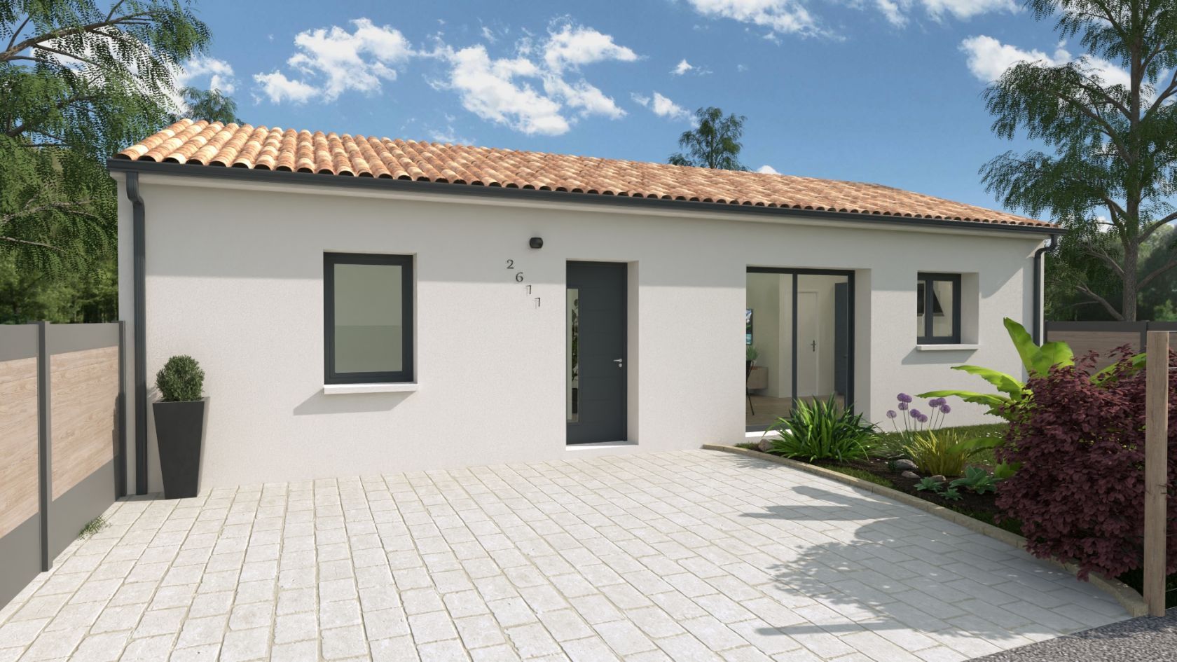 Jolie maison à construire de 66m2 à BOUSSAY (44190)