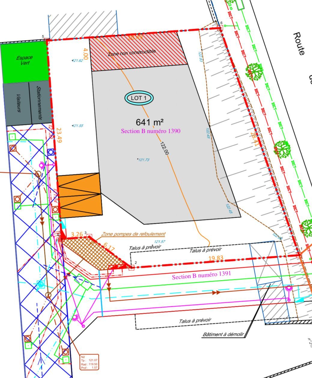 Parcelle de terrain à batir viabilisé de 641m2 disponible à SAINT-HILARION (78125)
