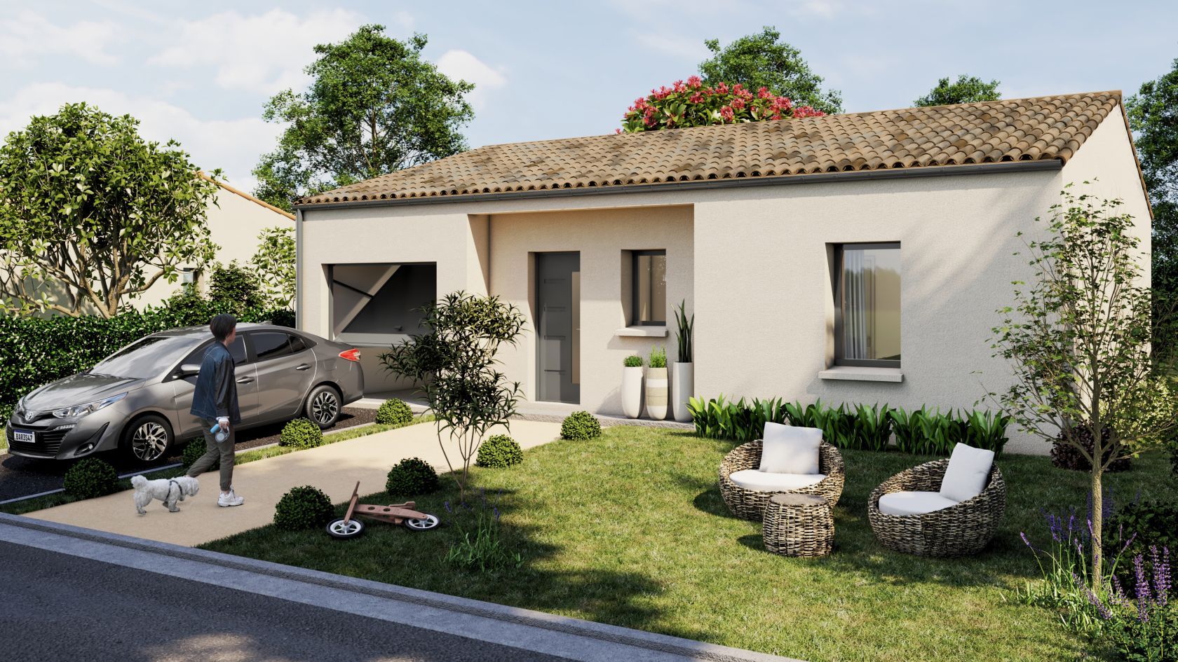 Magnifique maison à construire de 69.32m2 disponible à SAINT-GEORGES-LES-BAILLARGEAUX (86130)