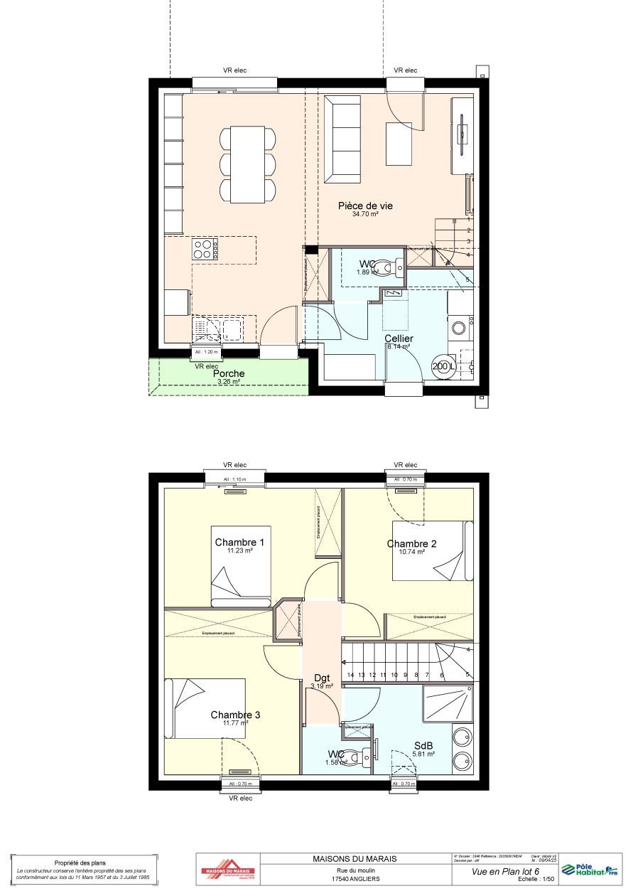 maison à construire de 87m2 à ANGLIERS (17540)