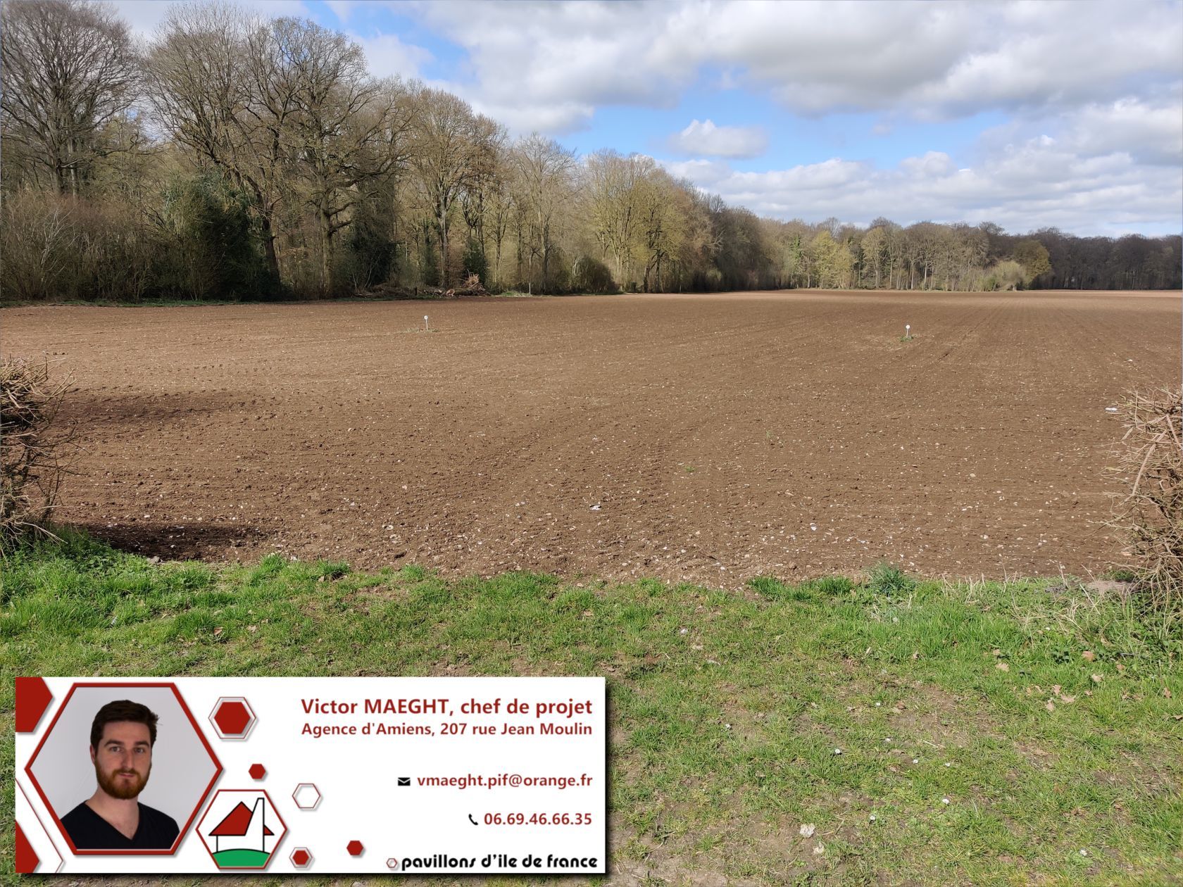 terrain à vendre viabilisé de 820m2 à QUEVAUVILLERS (80710)