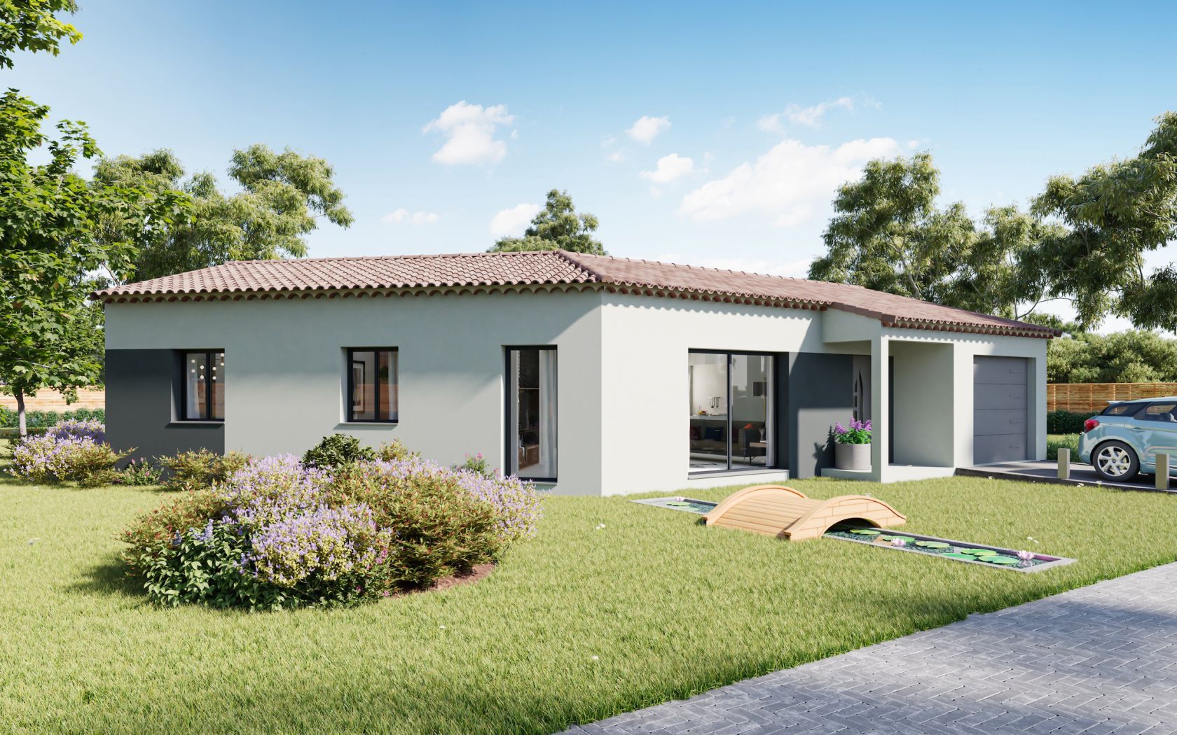 maison à construire de 95m2 à LA BASTIDE-DES-JOURDANS