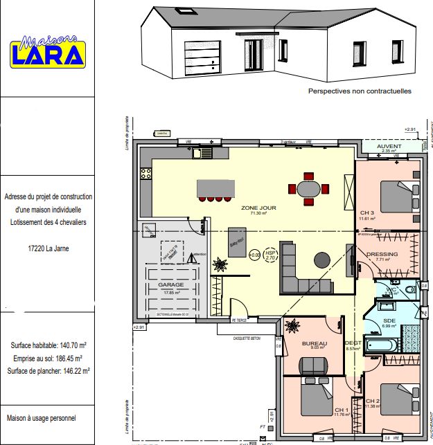 maison individuelle de 140m2 en vente à LA JARNE