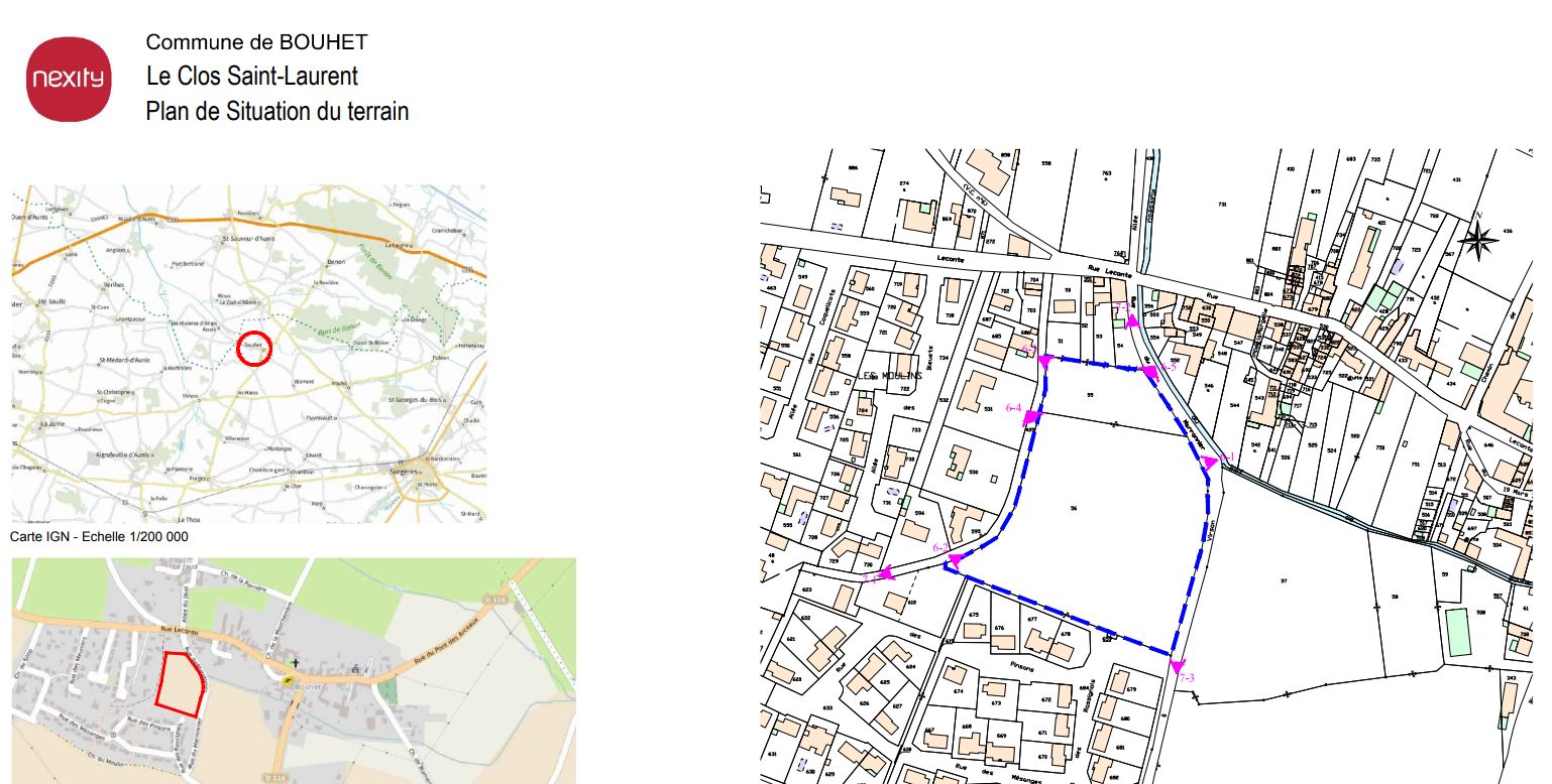 terrain constructible viabilisé de 403m2 en vente à BOUHET