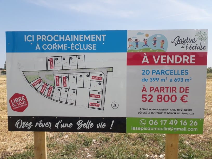 terrain à construire de 533m2 en vente à CORME-ECLUSE (17600)