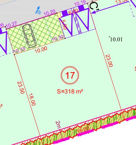 Capture plan de bornage lot 17