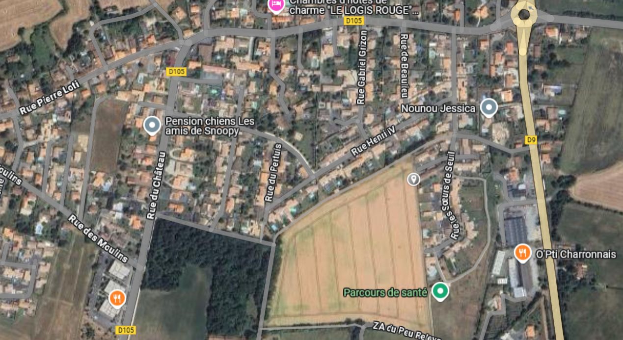 Capture d’écran maps vue aerienne