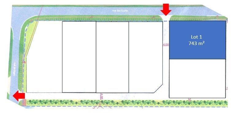 Charmant terrain constructible viabilisé de 743m2 à COULONGES (17800)
