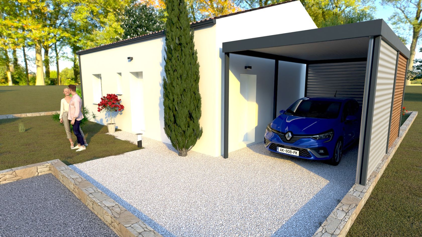 terrain viabilisé de 601m2 à SAINT-CLAUD (16450)