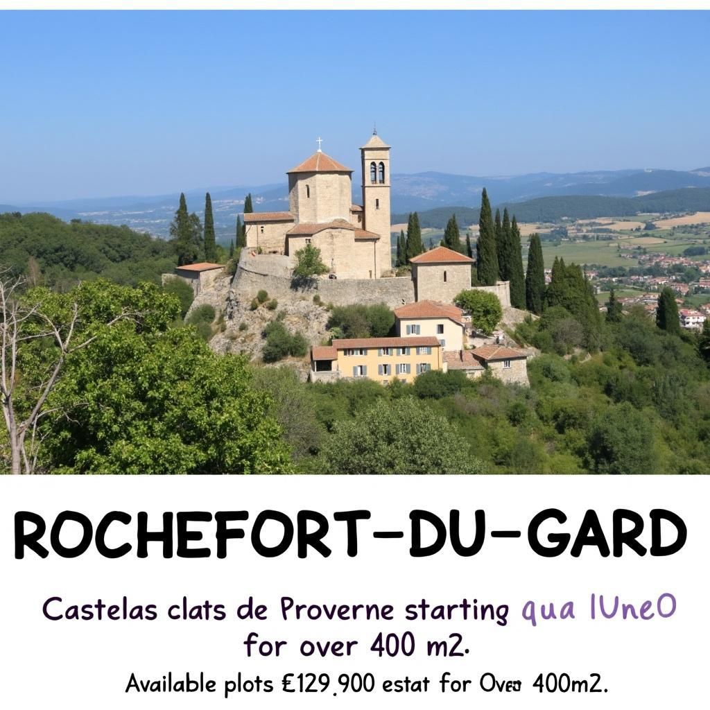 Parcelle de terrain à batir de 402m2 en vente à ROCHEFORT-DU-GARD