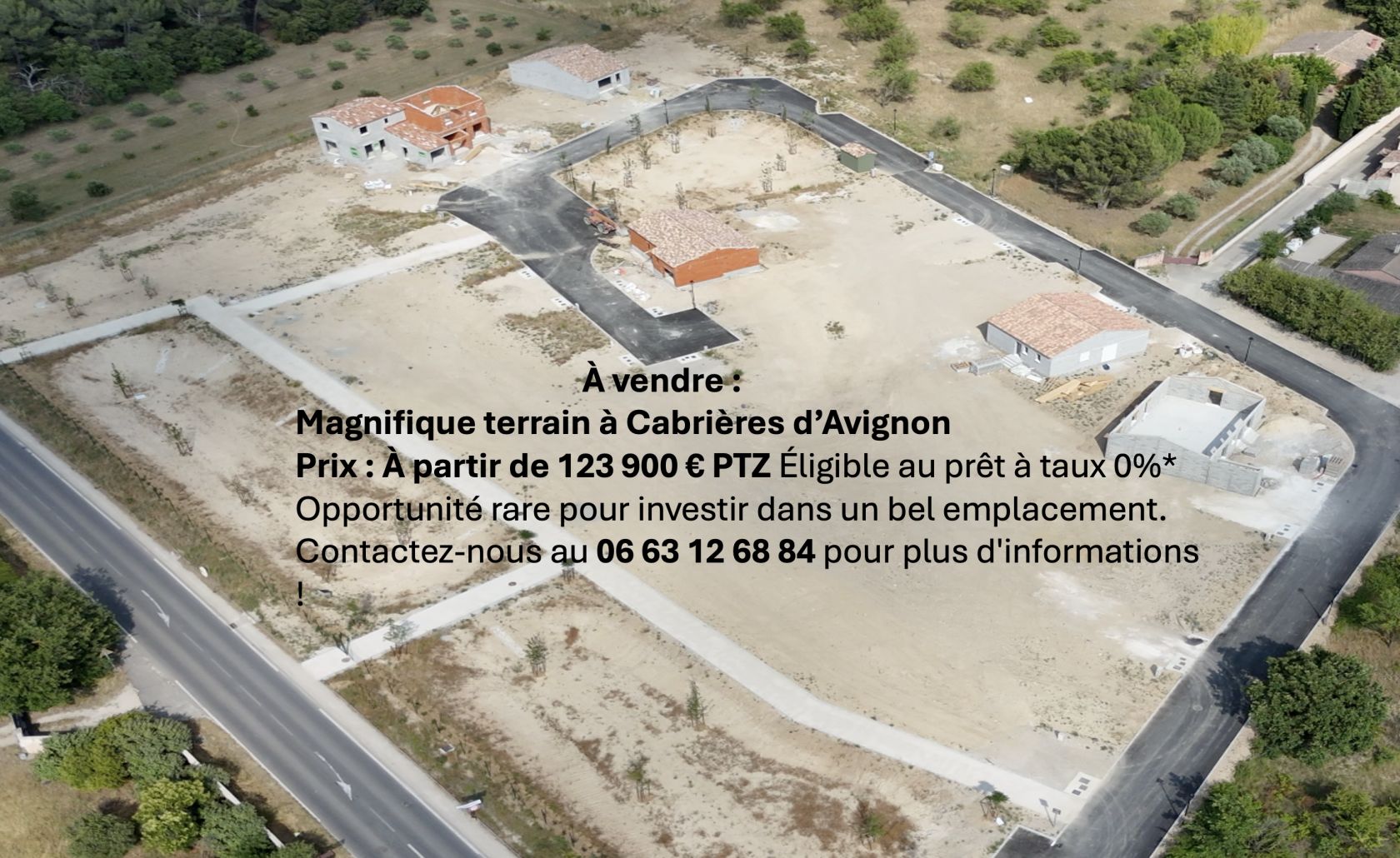 terrain à batir de 304m2 disponible à CABRIERES-D'AVIGNON