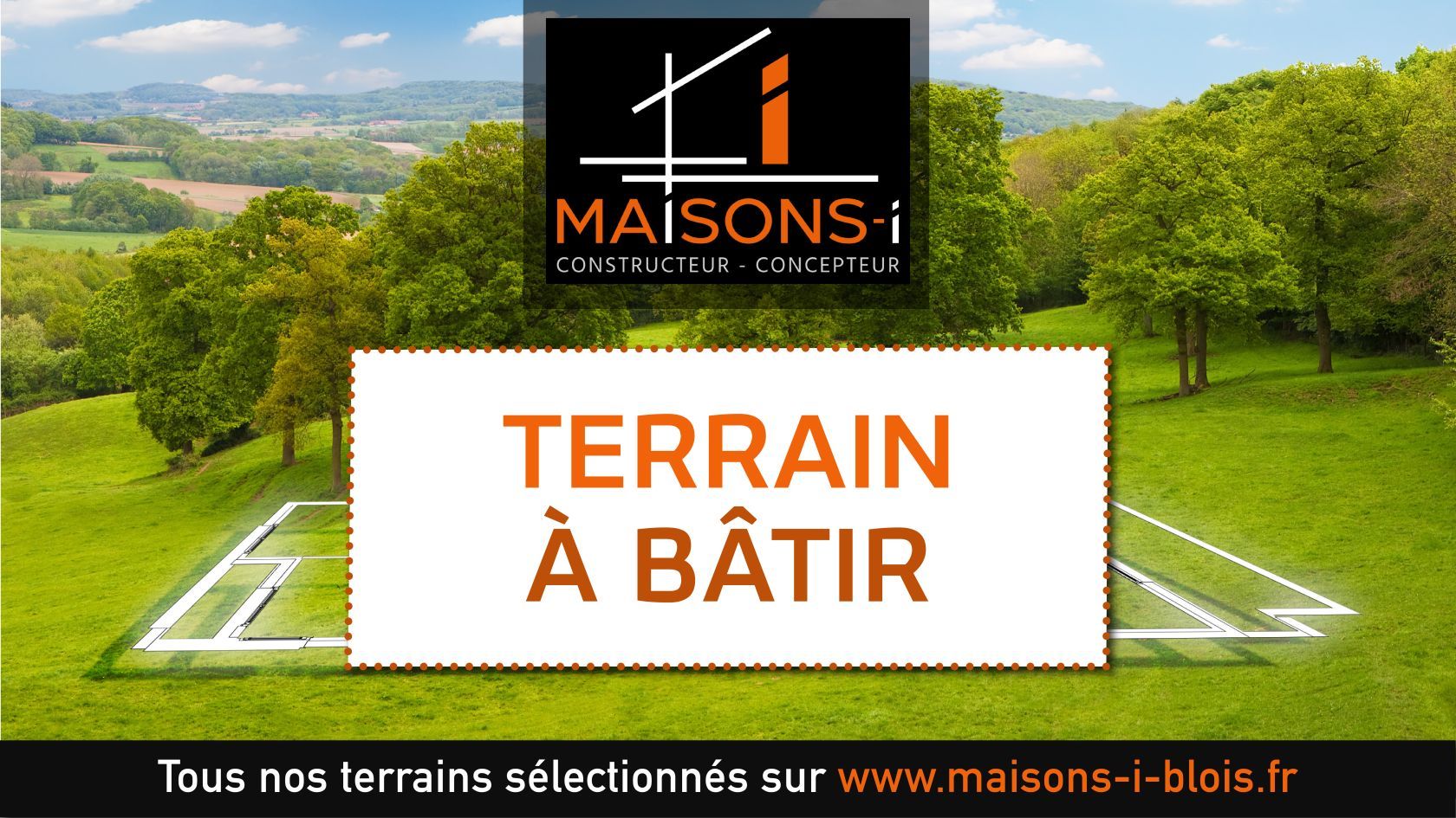 terrain viabilisé de 2057m2 disponible à CHAINGY (45380)