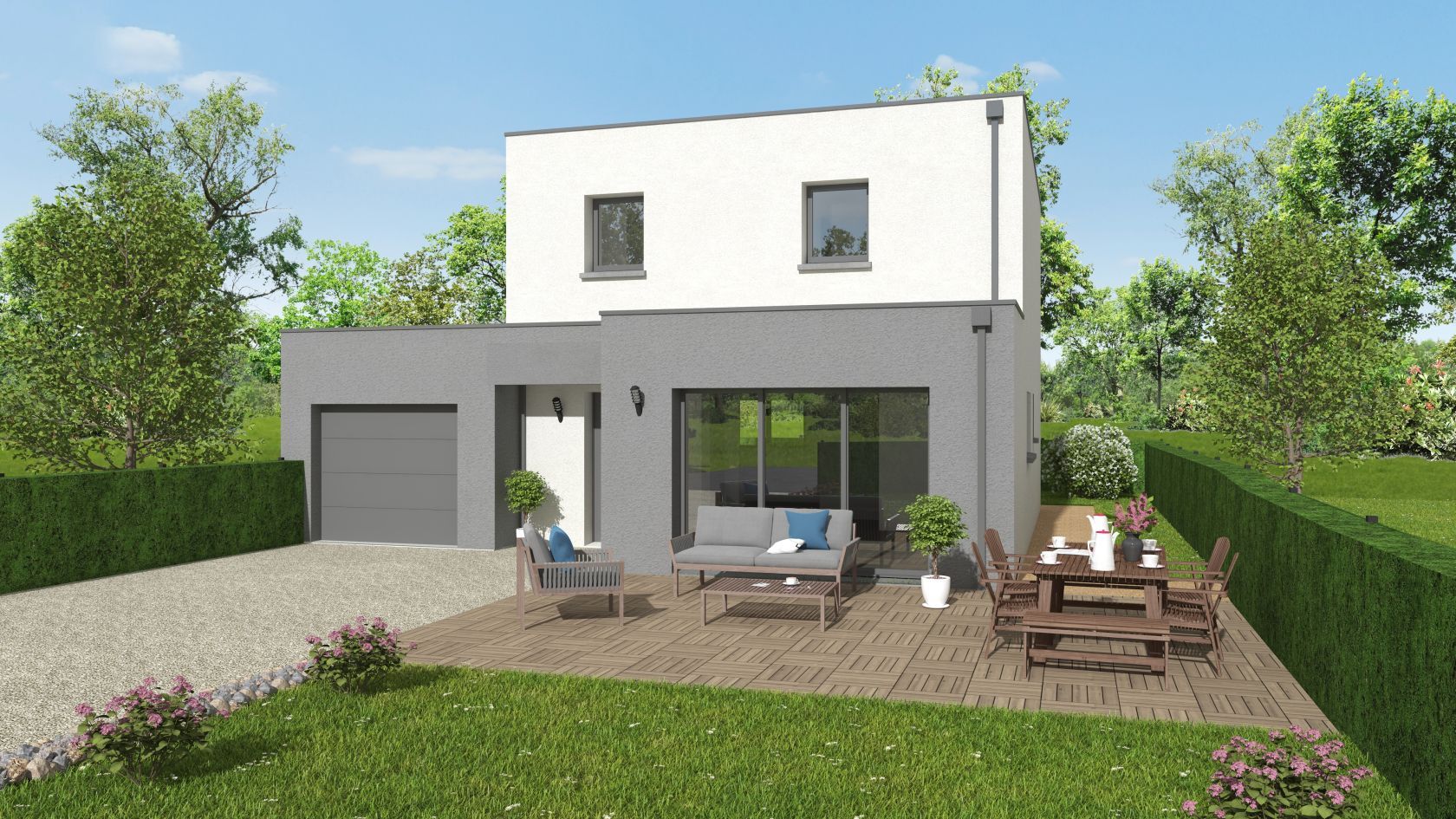 maison à construire de 98m2 en vente à LOUVIGNE-DE-BAIS