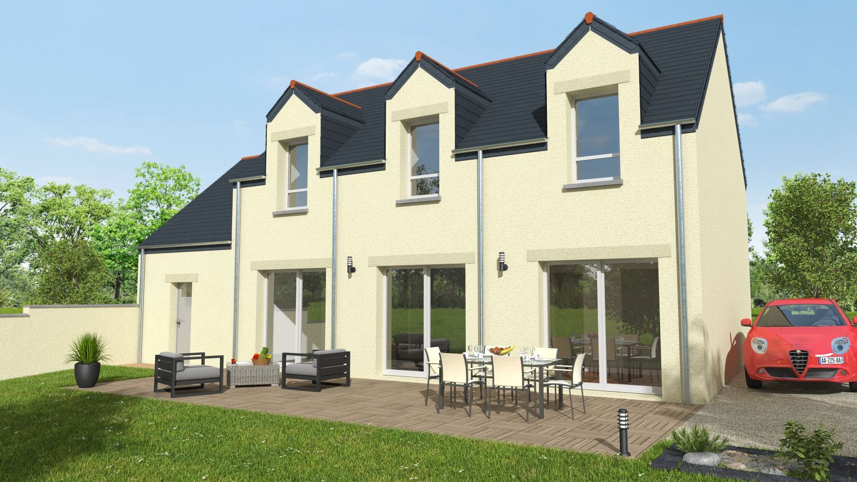 Charmante maison à construire en vente à LOUVIGNE-DE-BAIS