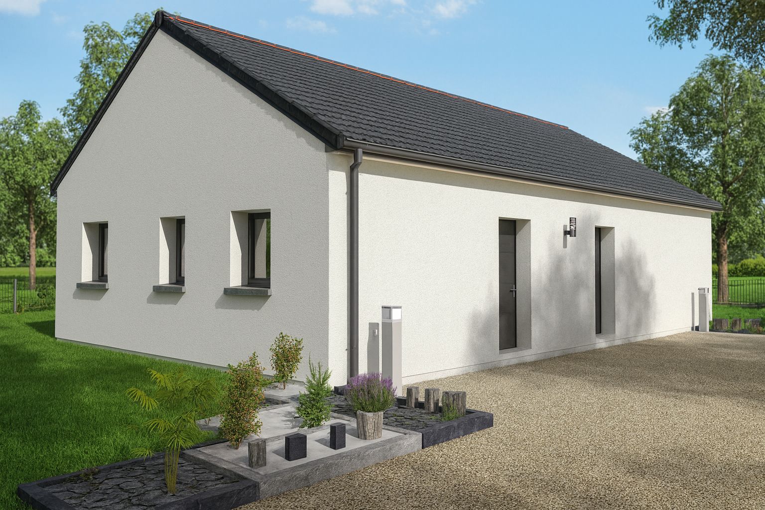 Jolie maison à construire de 85m2 disponible à LOUVIGNE-DE-BAIS