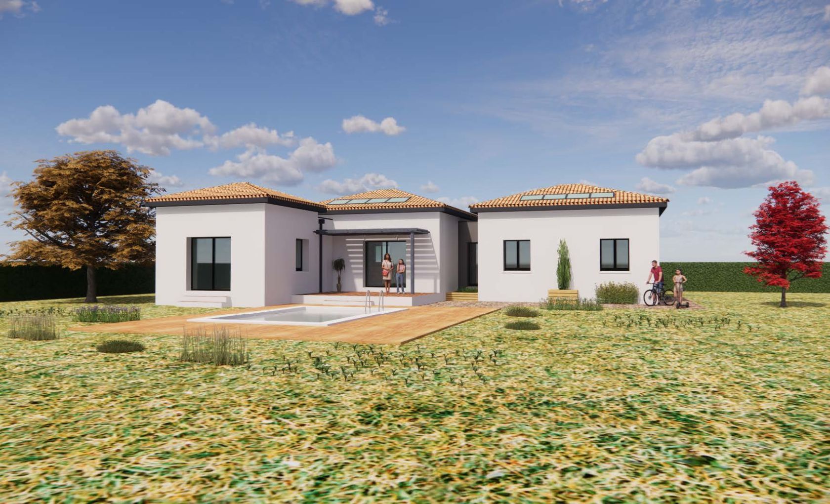Très belle maison à construire de 94.07m2 en vente à VALFLAUNES (34270)
