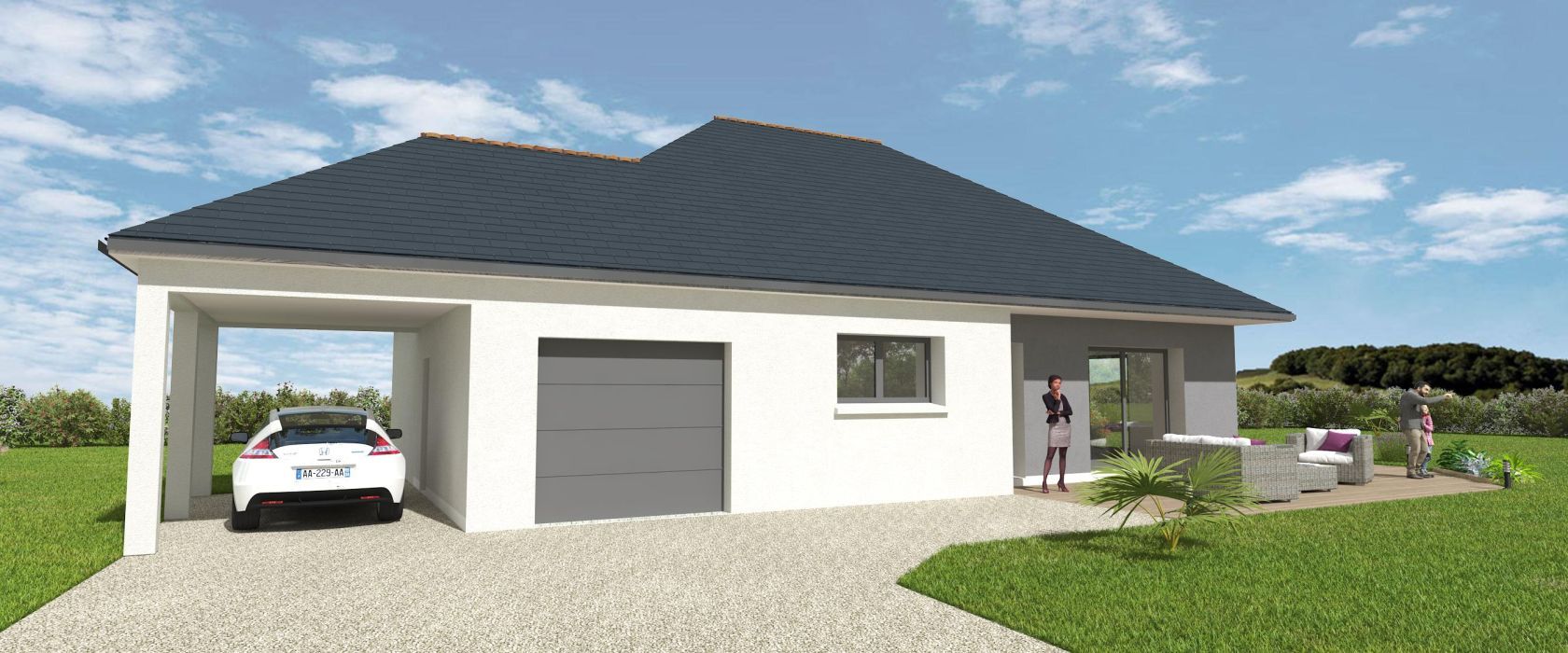 Charmante maison à construire de 99m2 disponible à PARIGNE-SUR-BRAYE