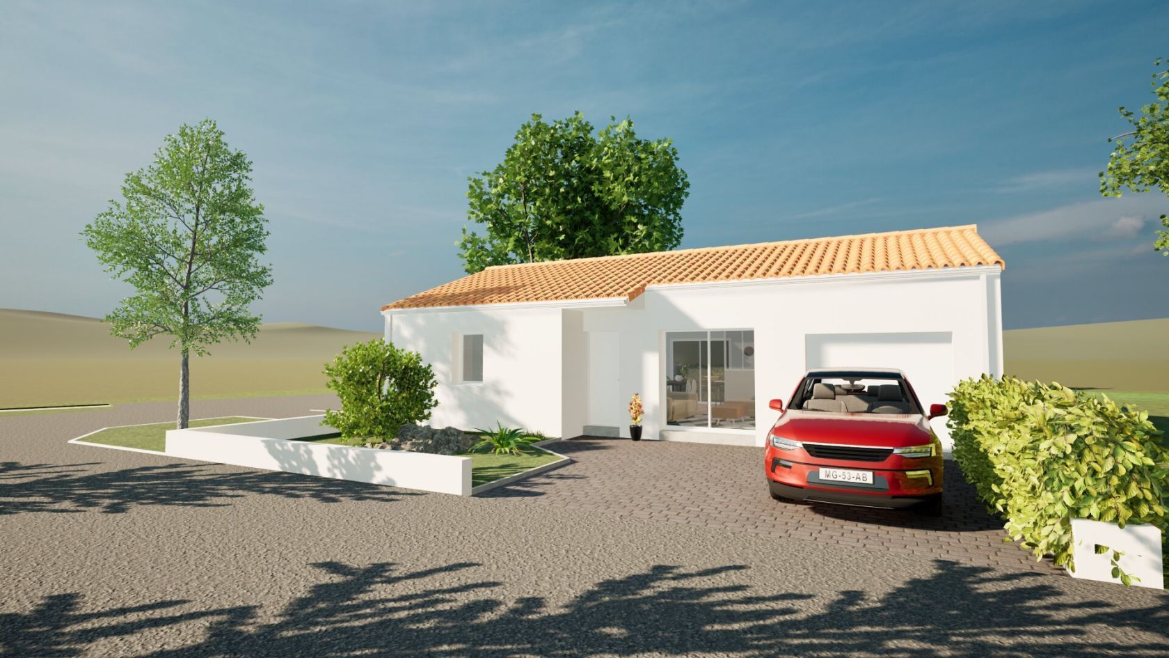 Ravissante maison à construire de 71m2 en vente à VILLEDIEU-LA-BLOUERE (49450)