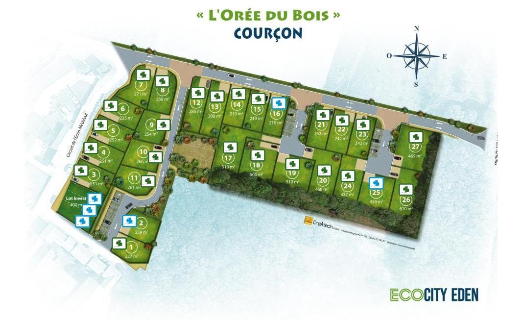 Photo maison Terrain à bâtir de 610 m2 au prix de 82900 euros à COURCON.