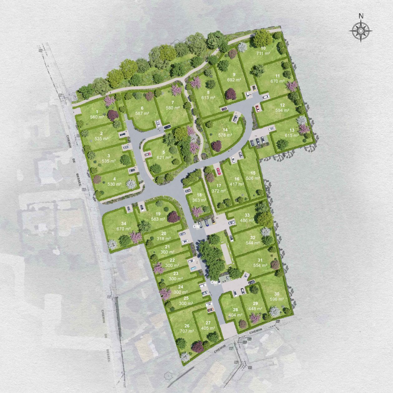 Photo maison Terrain à bâtir de 303 m2 au prix de 36770 euros à PONT-L'ABBE-D'ARNOULT.