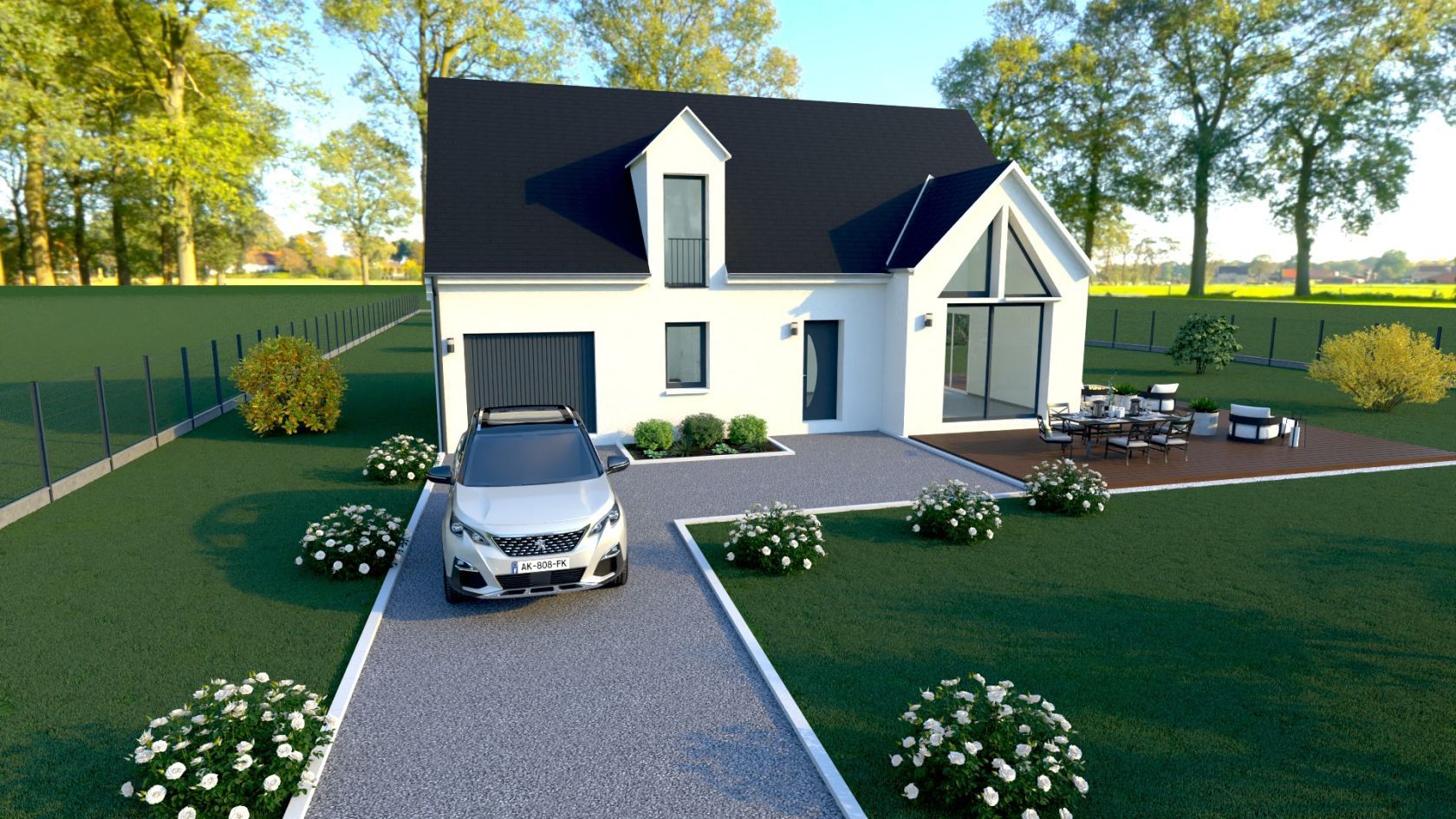 Projet de construction d'une maison 107 m² avec terrain à QUINCAMPOIX (76)