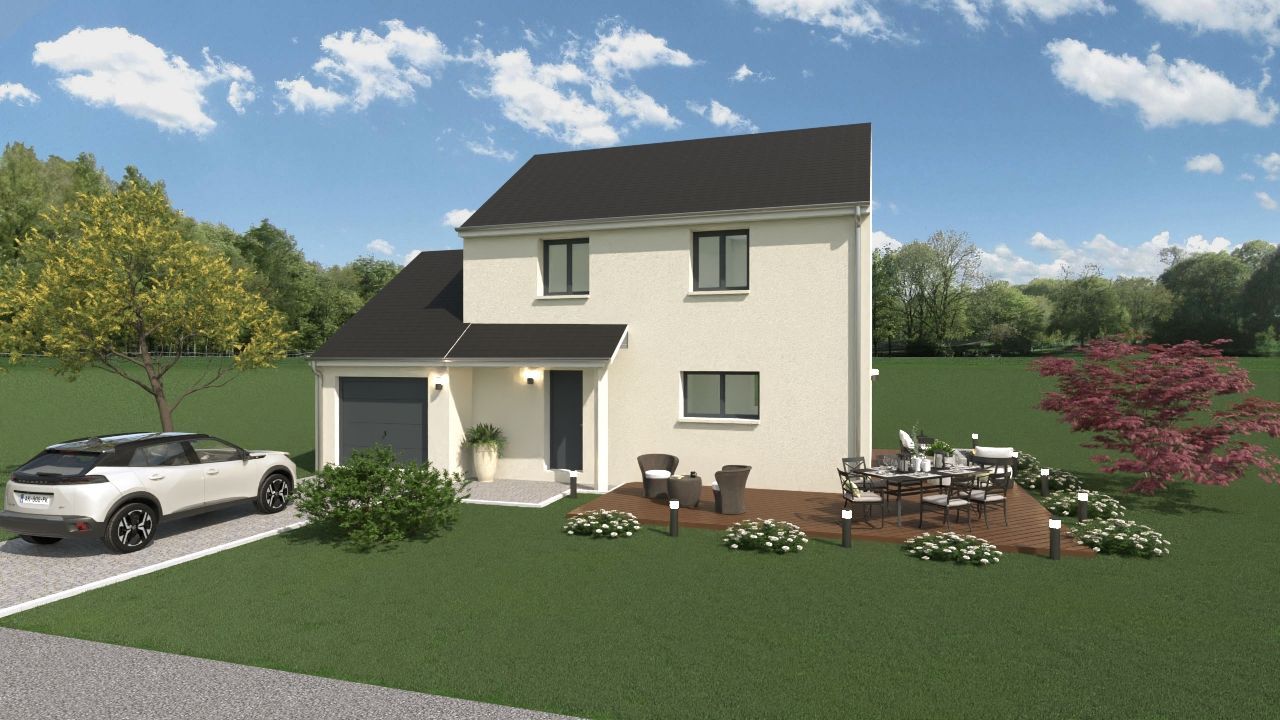Projet de construction d'une maison 102 m² avec terrain à BOUELLES (76)
