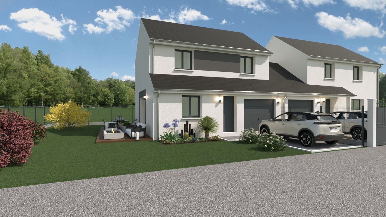 Projet de construction d'une maison 80.8 m²habitables avec garage 21.31m² avec terrain à SAUCHAY (76)