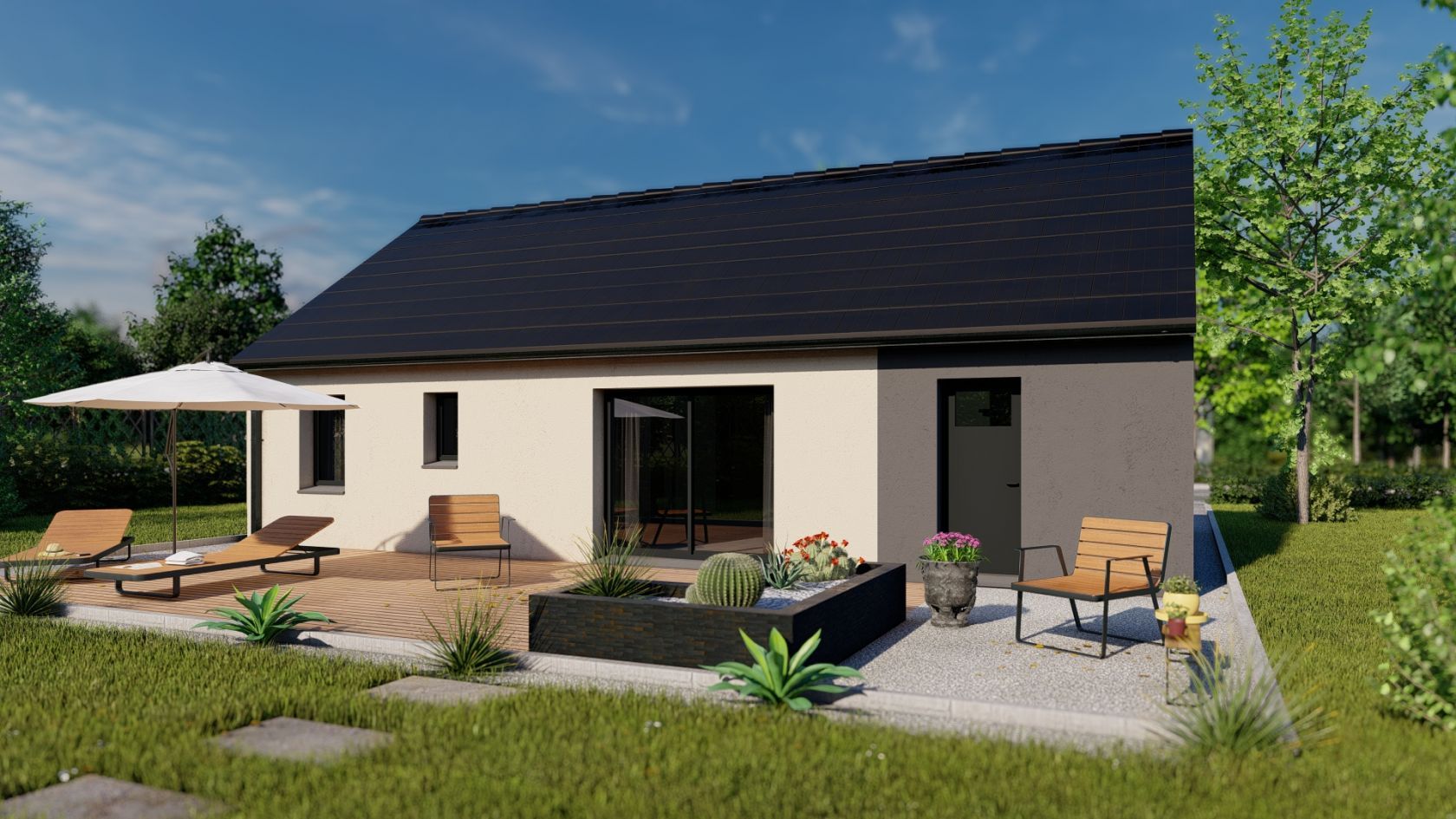 Projet de construction d'une maison 67.59 m² avec terrain à DERCHIGNY (76)