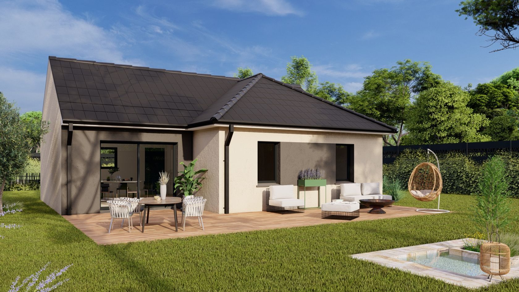 Projet de construction d'une maison 69.36 m² avec terrain à FONTAINE-EN-BRAY (76)