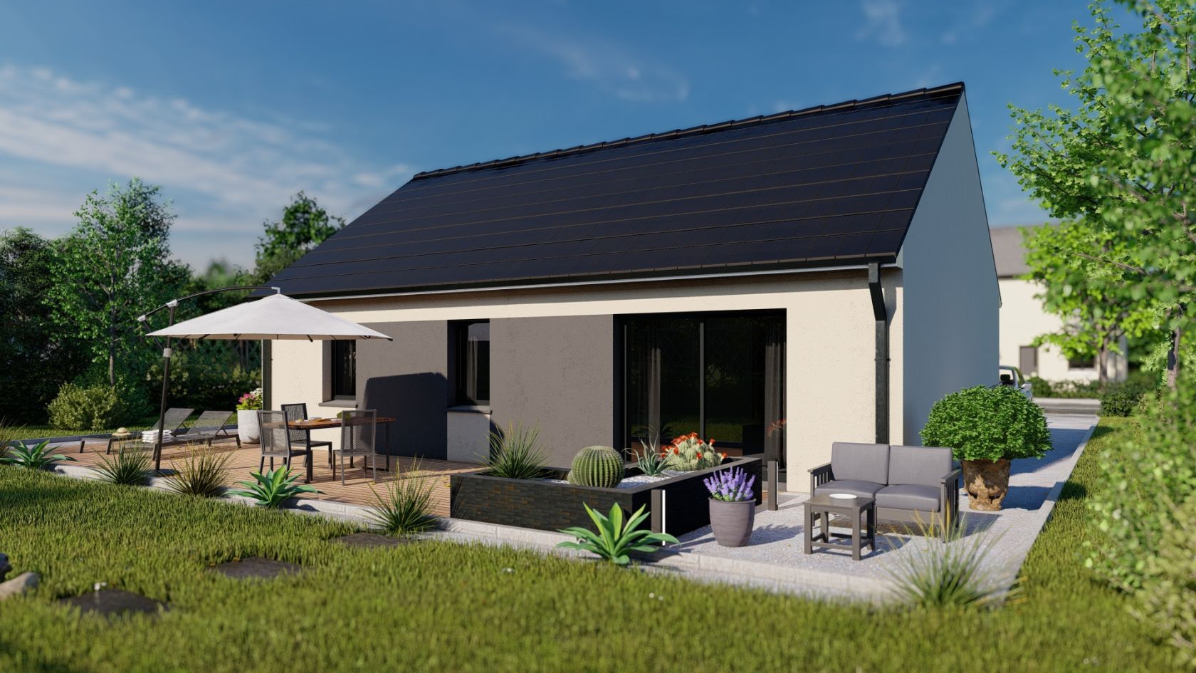 Projet de construction d'une maison 76.5 m² avec terrain à MARTAINVILLE-EPREVILLE (76)