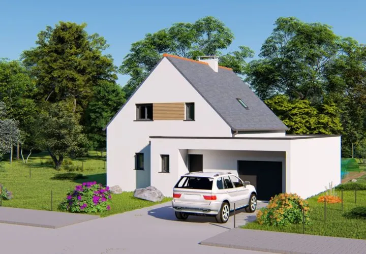 Projet de construction d'une maison 109.47 m² avec terrain à GOSNE (35)