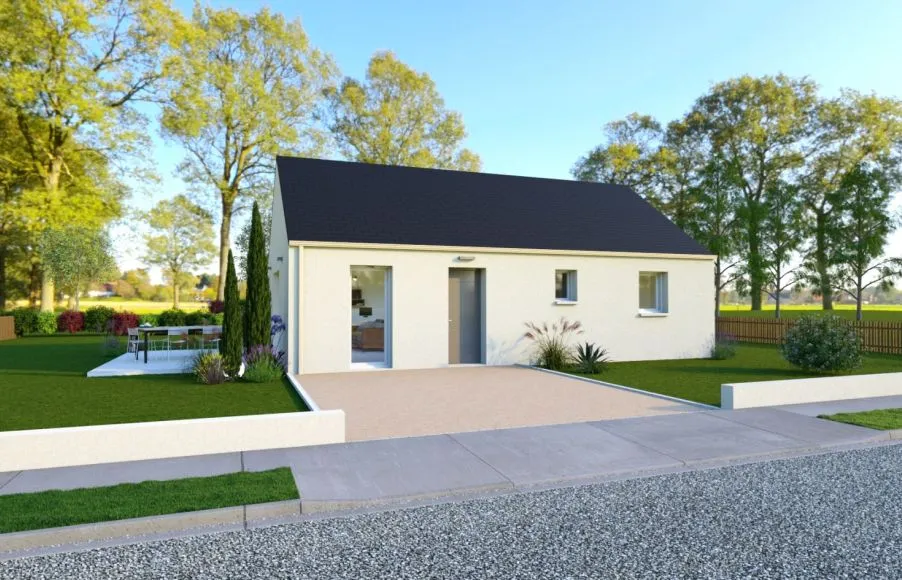 Image Projet de construction d'une maison 63.81 m² avec terrain à TREILLIERES (44)