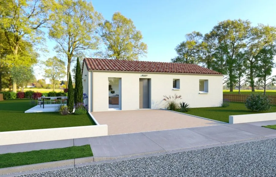 Image Projet de construction d'une maison 63.81 m² avec terrain à TREILLIERES (44)