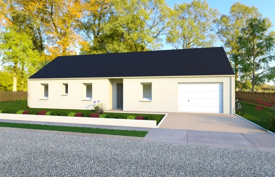 Image Projet de construction d'une maison 83.01 m² avec terrain à TREILLIERES (44)