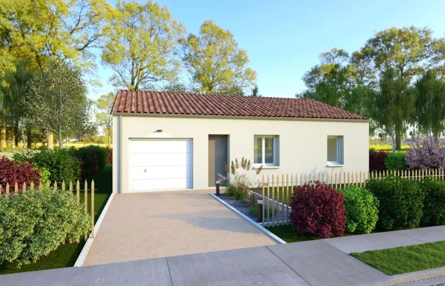 Image Projet de construction d'une maison 69.66 m² avec terrain à TREILLIERES (44)