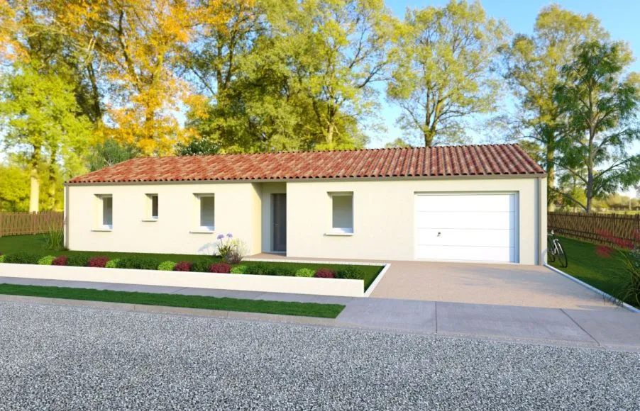 Image Projet de construction d'une maison 83.01 m² avec terrain à TREILLIERES (44)