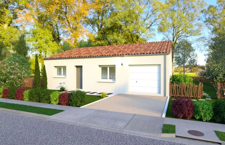 Image Projet de construction d'une maison 89.5 m² avec terrain à ARTHON-EN-RETZ (44)
