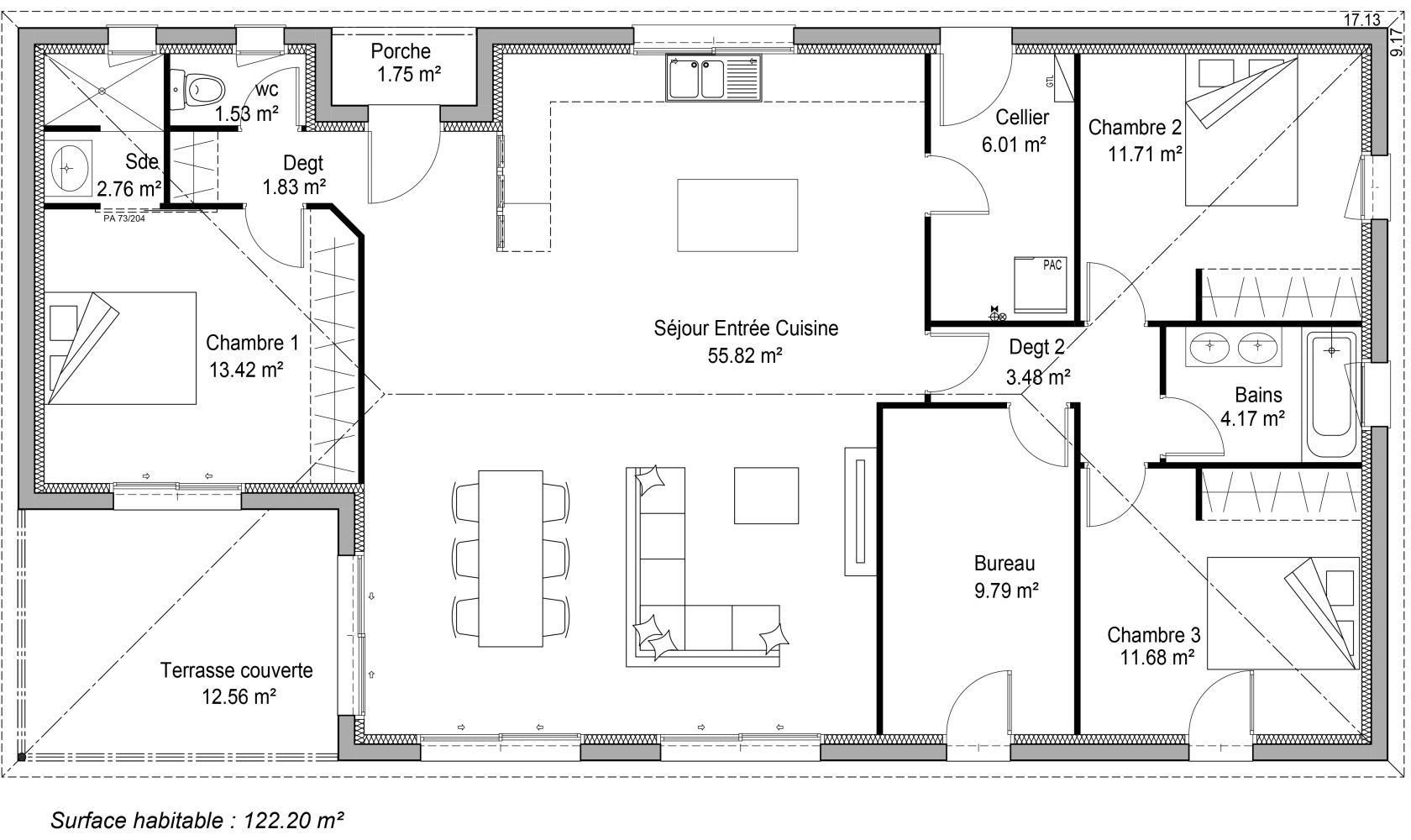 Projet de construction d'une maison 123 m² avec terrain à SAINT-AUBIN-DE-MEDOC (33)